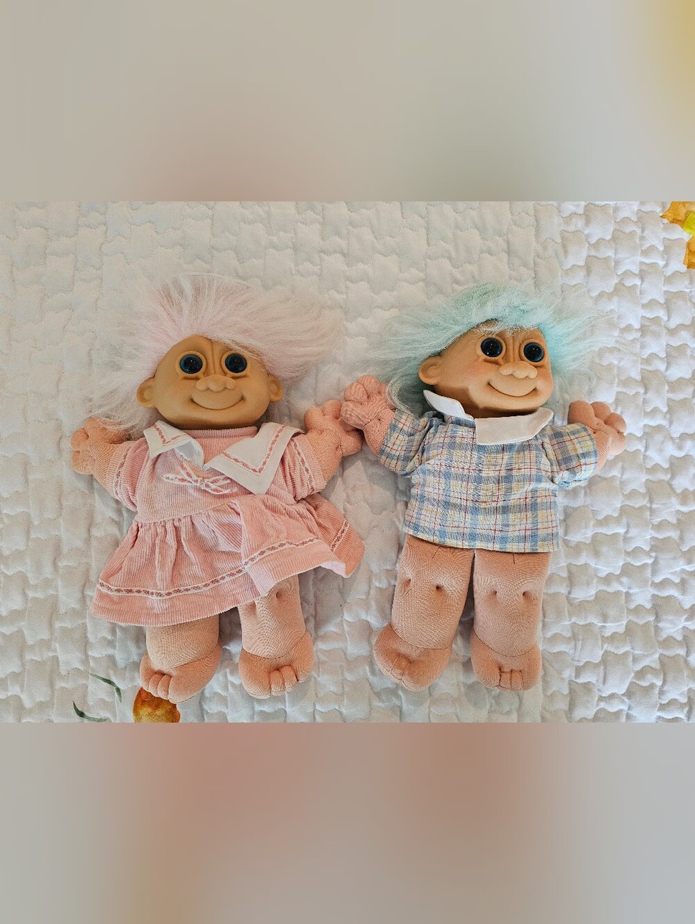 Two Troll Dolls By Russ Berrie & Co
